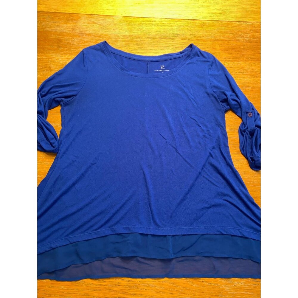 NY&Co Royal Blue Blouse-M